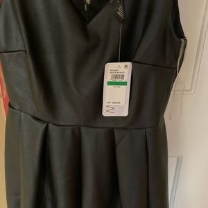 Black, large, faux leather mini dress by Rosie Harlow from Macys